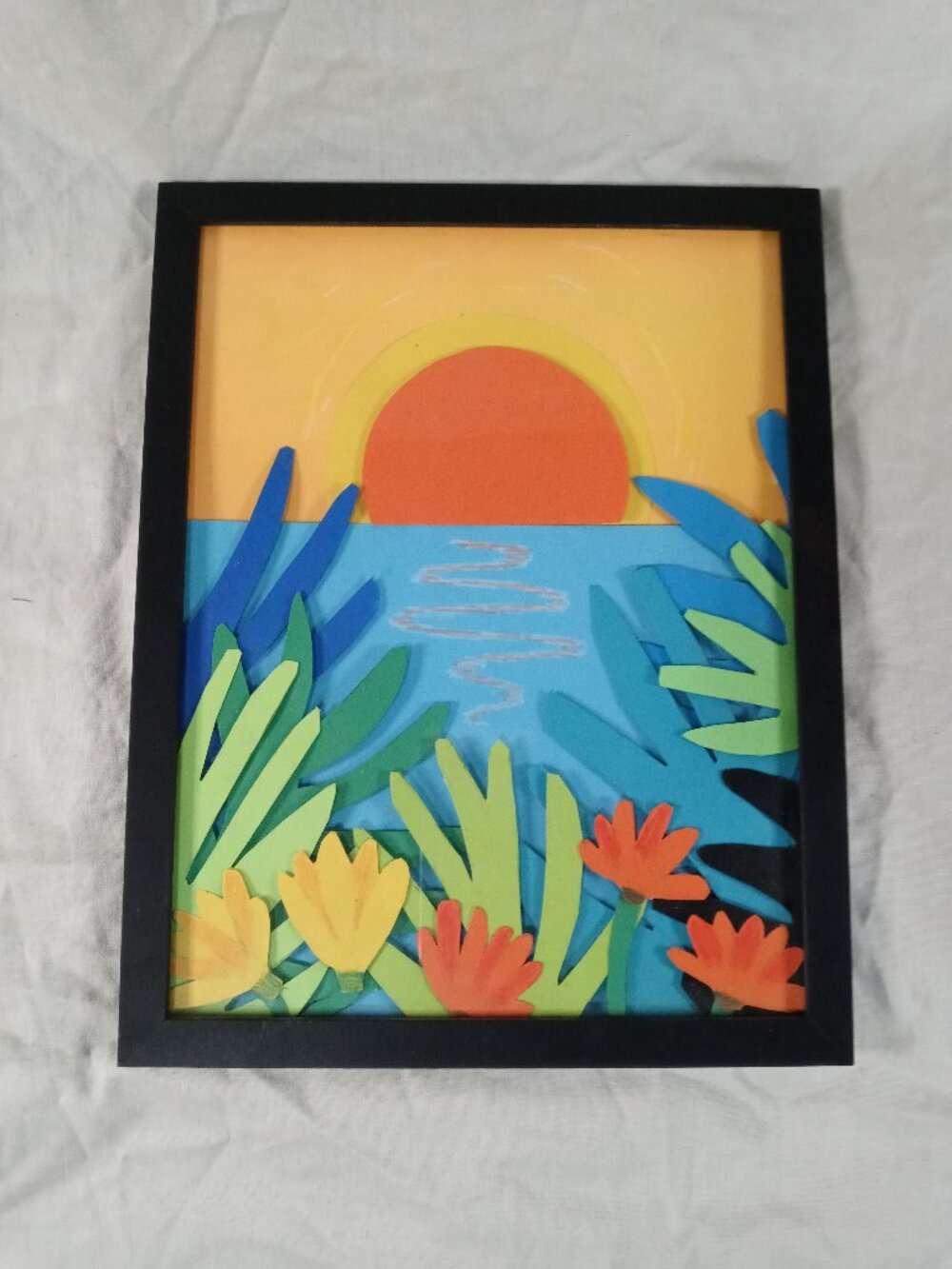 Original Handmade Tropical Style Framed Landscapes 3D Wall Art/ Artwork *NEW*